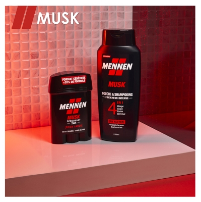 Mennen Déodorant Stick 48H Anti-Traces Musk 60 ml