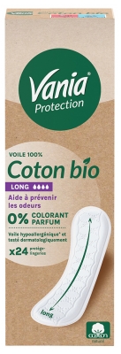 Vania Protection Protège-Slips Long Coton Bio 24 Protège-Lingeries