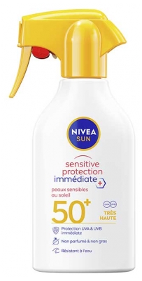 Nivea Sun Sensitive Protection Immédiate Spray Solaire Peaux Sensibles au Soleil SPF50+ 250 ml