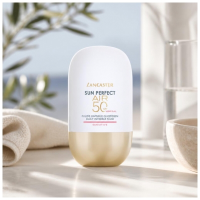 Lancaster Sun Perfect Air Fluide Invisible Quotidien Sensitive Mineral pour Visage SPF50 40 ml