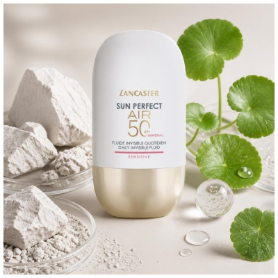 Lancaster Sun Perfect Air Fluide Invisible Quotidien Sensitive Mineral pour Visage SPF50 40 ml