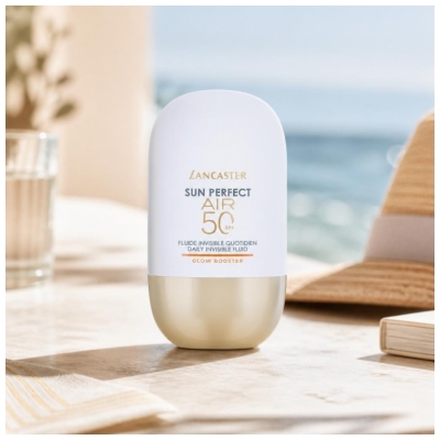Lancaster Sun Perfect Air Fluide Invisible Quotidien Glow Booster pour Visage SPF50 40 ml