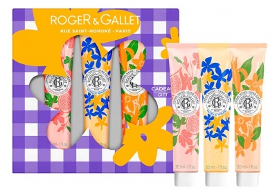 Roger & Gallet Trio Crèmes Mains Fleur de Figuier Vanille Soleil et Néroli