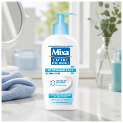 Mixa Lait Démaquillant Extra-Pur Peaux Très Sensibles et Réactives 200 ml