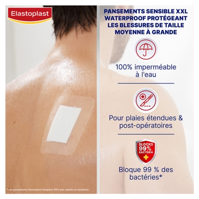 Elastoplast Pansements Waterproof Xxl – 5 Pansements