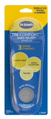 Scholl Semelles Tri-Comfort Easy-to-Fit Fmme Pointures 35 - 40 1 Paire
