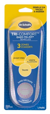 Scholl Semelles Tri-Comfort Easy-to-Fit Homme Pointures 40 - 47.5 1 Paire