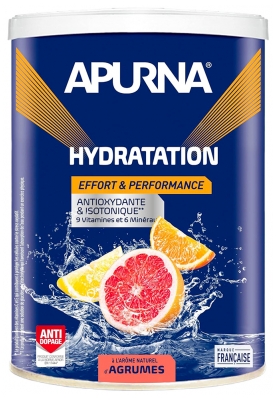Apurna Hydratation Effort & Performance Antioxydant & Isotonique 500 g - Arôme : Agrumes