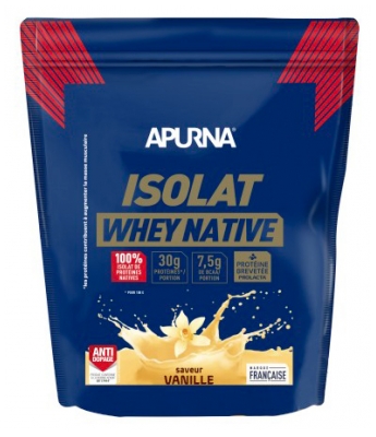 Apurna Isolat Whey Native Prolacta 720 g - Saveur : Vanille