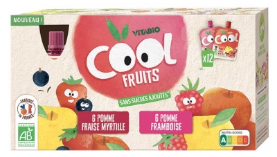 Vitabio Cool Fruits Gourdes Multiparfums 2 Recettes Bio 12 x 90 g