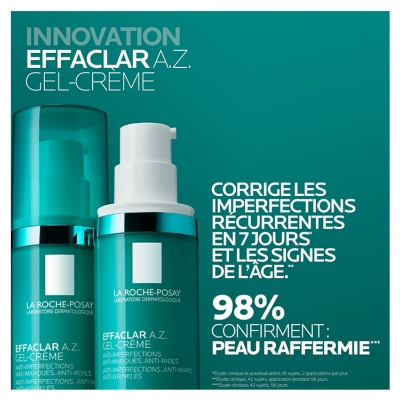 La Roche-Posay Effaclar A.Z Gel-Crème Anti-Imperfections Peaux à Tendance Acnéique 40 ml