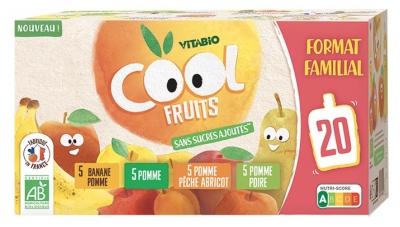 Vitabio Cool Fruits Gourdes Multiparfums 4 Recettes Bio 20 x 90 g