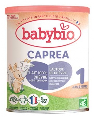 Babybio Caprea 1 Formule au Lait de Chèvre de 0 à 6 Mois Bio 400 g