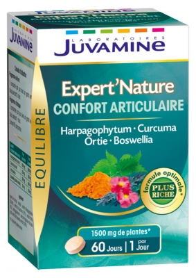 Juvamine Promesses Santé Expert'Nature Confort Articulaire Harpagophytum Curcuma Ortie Boswellia 60 Comprimés