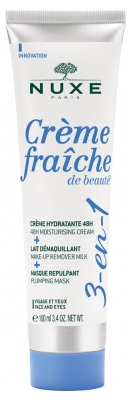 Nuxe Crème Fraîche de Beauté 3-en-1 Hydratante Démaquillant Repulpant 100 ml