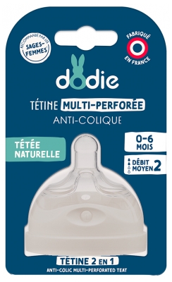 Dodie Tétine Multi-Perforée Anti-Colique D2 0-6M