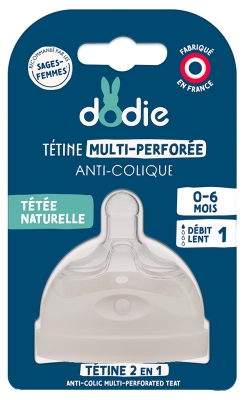 Dodie Tétine Multi-Perforée Anti-Colique D1 0-6M