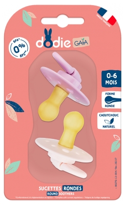 Dodie Gaïa Sucettes Rondes 0-6M x2