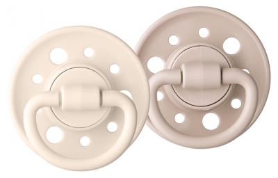 Dodie Gaïa Sucettes Rondes 0-6M x2 - Couleur : Beige