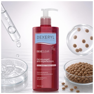 Dexeryl Dexeclear Gel Moussant Anti-Imperfections Peaux Grasses à Tendance Acnéique 400 ml 