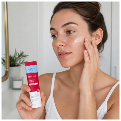 Dexeryl Dexeclear Aquafluide Matifiant Peaux Grasses à Tendance Acnéique SPF50+ 40 ml