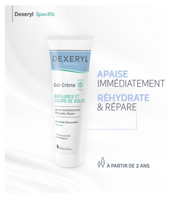 Dexeryl Gel-Crème Coups de Soleil et Brûlures Effet Froid 150 g