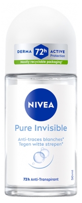 Nivea Déodorant Bille Anti‑Transpirant 72H Pure Invisible 50 ml