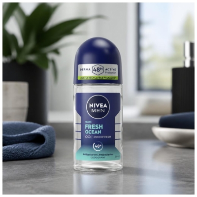 Nivea Déodorant Bille Homme Anti‑Transpirant 48H Fresh Océan 50 ml