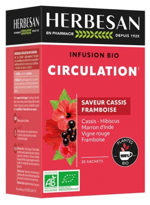 Herbesan Infusion Circulation Bio 20 Sachets de 1,5 g