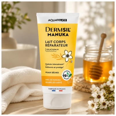 Aquasilice Lait Corps Réparateur Peaux Sèches 200 ml