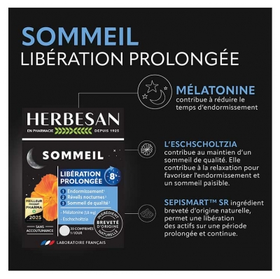 Herbesan Noctaphyt LP 8H Sommeil 30 Unités
