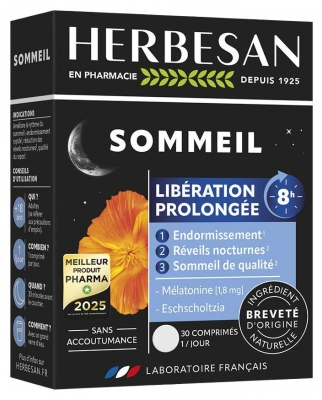Herbesan Noctaphyt LP 8H Sommeil 30 Unités