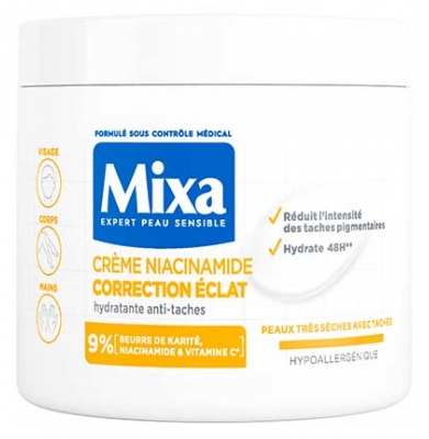 Mixa Crème Niacinamide Correction Éclat Anti-Tâches Hydratante 400 ml