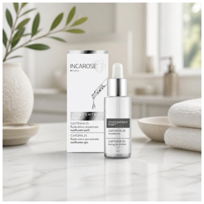 Incarose Pure Solutions Caféins 2% Fluide Actif Tonifiant Yeux Concentré 15 ml