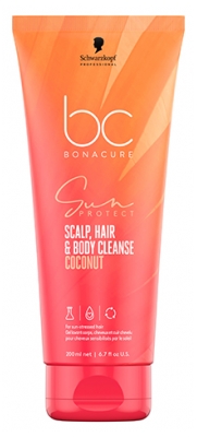 Bonacure Schwarzkopf Sun Protect Gel Lavant Corps Cuir Chevelu et Cheveux 200 ml