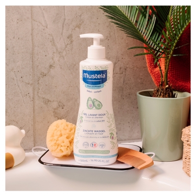 Mustela Gel Lavant Doux Bébé Corps et Cheveux Bio 500 ml