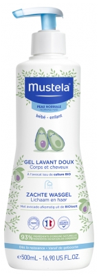 Mustela Gel Lavant Doux Bébé Corps et Cheveux Bio 500 ml
