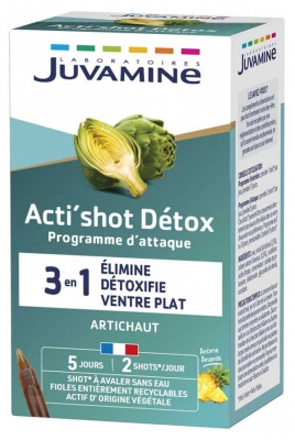 Juvamine Acti'shot Détox Artichaut 3en1 5 Jours 10 Shots