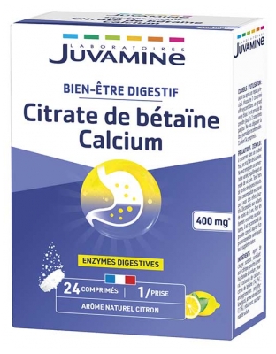 Juvamine Citrate de Bétaïne Calcium 24 Prises 24 Comprimés Effervescents