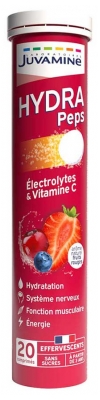 Juvamine Hydra Peps Électrolytes & Vitamine C 20 Comprimés Effervescents - Arôme : Fruits rouges