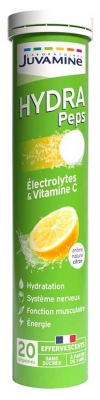 Juvamine Hydra Peps Électrolytes & Vitamine C 20 Comprimés Effervescents - Arôme : Citron