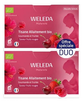 Weleda Maternité Tisane Allaitement Fruits Rouges Bio 2 x 20 Sachets