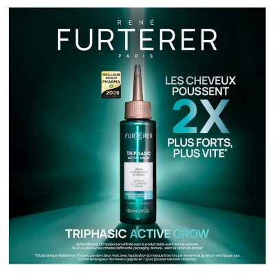René Furterer Triphasic Active Grow Sérum Accélérateur de Pousse Caféine + Propolis 100 ml