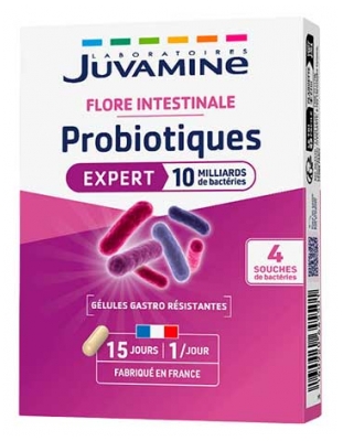Juvamine Probiotiques Flore Intestinale 15 Jours 15 Gélules