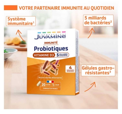 Juvamine Probiotiques Immunité 20 Jours 20 Gélules