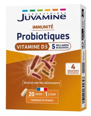 Juvamine Probiotiques Immunité 20 Jours 20 Gélules