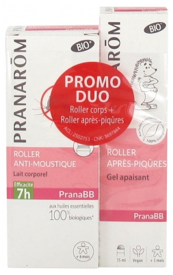 Pranarôm Pranabb Duo Roller a/Moust 30 ml + Roller Ap/Piqûres 15 ml Pro