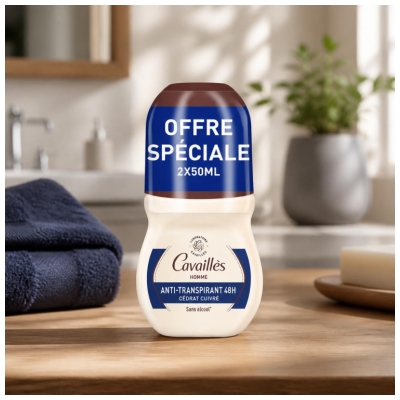 Cavaillès Homme Anti-Transpirant 48H Roll-On 2 x 150 ml