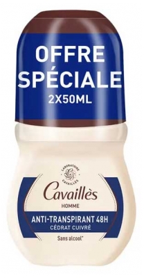 Cavaillès Homme Anti-Transpirant 48H Roll-On 2 x 150 ml