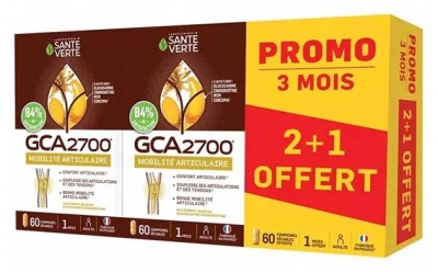Santé Verte GCA 2700 Mobilité Articulaire 3 x 60 Comprimés Offre Spéciale 